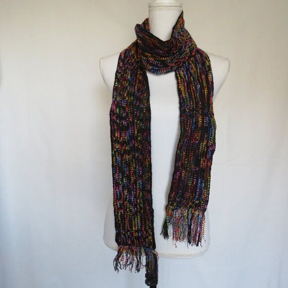 Handwoven by Mary Jane Roddy Multicolored Women’s Long Scarf With Fringe - Picture 5 of 8